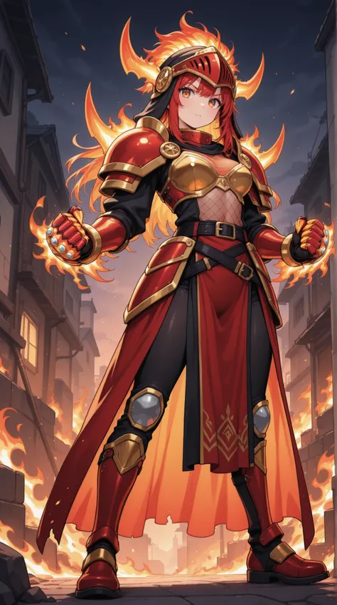 womanhood, Fire claw knuckles, See-through Mesh Inner, shoulder guard, 
