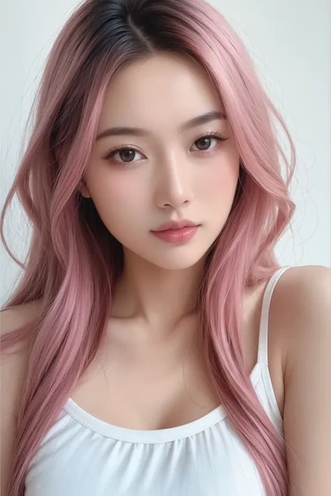 Score_9, Score_8_up, Score_7_up,20 years old, 8k, HD, beautiful girl, Asian girl, ultra-textured skin,(pink hair),(long thick black eyelashes),1 girl, One, pink hair, long hair, straight hair,
1 girl, detailed face, beautiful woman face, looking at viewer,...