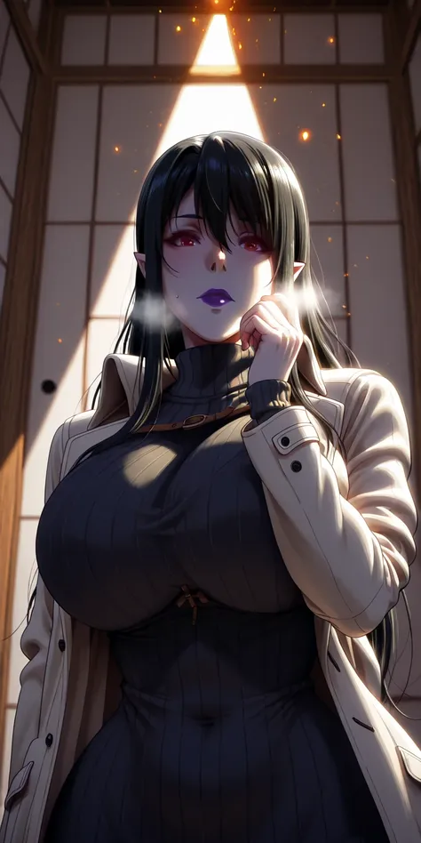 (luminyu-style:1.2), (shouji_nigou-style:1.4), ((anatomical correct)), ((Cinematic, unreal engine, eye-catching, ambient occlusion, UHD, masterpiece)), ((perfect lighting, soft shadow)), perfect body, perfect eyes, perfect fingers, gasping, heavy breathing...