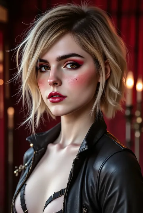 Cute Girl, Leather Costume, Knee shot, Exposure boom, Steampunk Pin-Up Girl, Steampunk girl on a garter belt, Steampunk beauty, Steampunk Goddess, Steampunk style location, Steampunk costumes,. Wearing a steampunk dress, closeup portrait shot, steampunk in...