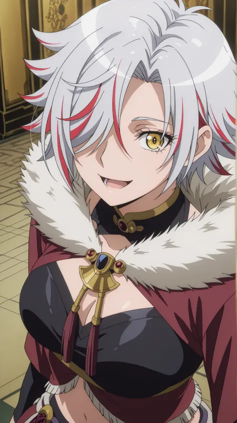 Sofia Bulga (Miranda) ,
High quality ,  best quality , masterpiece,  High Resolution , anatomically correct, Detailed face(LoRA: Sofia ), detailed hair style (LoRA: Sofia ), anime Coloring
solo, 1 girl,adult,cool beauty
short hair, Multi Colored Hair  ,  y...