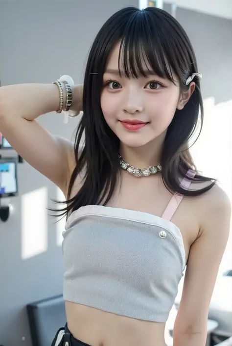 {{{top quality:1.8}}}, {masterpiece}, {16 kg、Extremely elaborate facial eyes}, {Beautiful skin}, {professional lighting)}},{High Accuracy Selection},{{{{chestの上の顔の写真}}}},{{One high school girl :Smile Yan:chest:Nipples}},,{Red cheeks:1.6},,{{{{Smile:big dou...