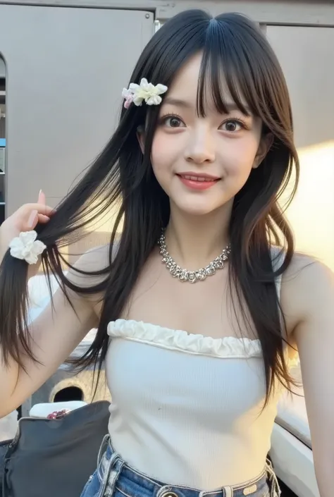 {{{top quality:1.8}}}, {masterpiece:1.8}, {16 k:1.8}},,{natural makeup:1.8},{{Extremely elaborate facial eyes:1.8}, {Beautiful skin}, {professional lighting)}},{High Accuracy Selection},{{{{chestの上の顔の写真}}}},{{One high school girl :Smile Yan:chest:Nipples}}...