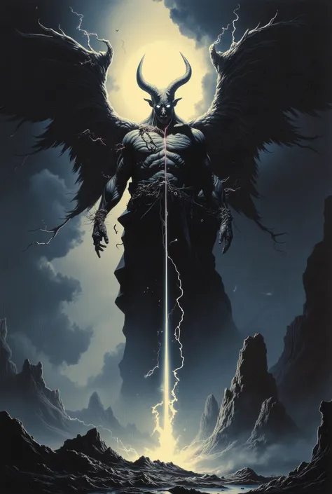 Two horns...Despair..Hopeless..Symbol of evil..dark space wing..Extraordinary..True and false eyes..False eyes..space-time distortion..the last enemy..(Male? Female? Human?)