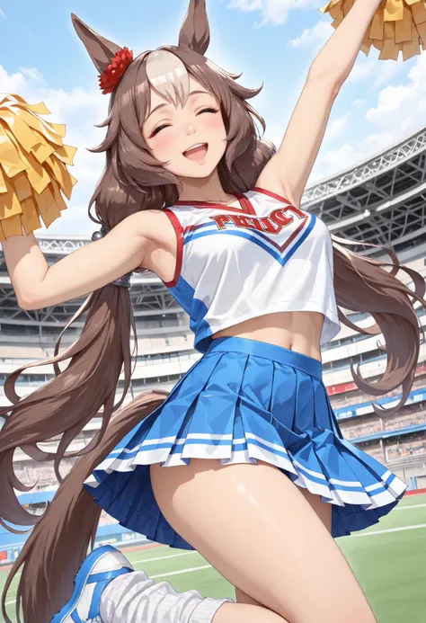 (masterpiece, best quality, perfect face:1.4), wide angle, yamanin zephyr \(umamusume\), 1girl, horse ears, red ear ornament, silver hair ornament, horse tail, tail on the lower back, proportional body, proportional, beautiful hair, beautiful face, beautif...