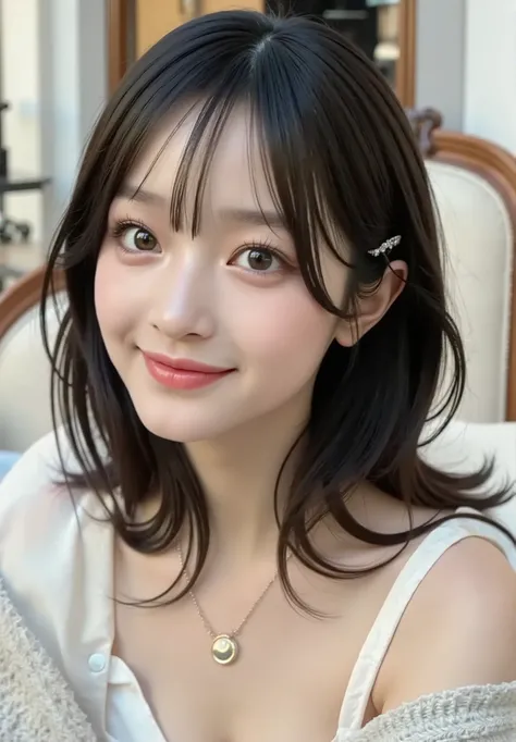 {{Focus on face: 1.8},{{Focus on eyes: 1.8}},{{{Best quality: 1.8}}}, {Best quality: 1.8}, {:1.8}},,{Natural makeup: 1.8},{{Clear eyes: 1.8}, {Transparent white skin}, {Professional lighting)}},{High precision selection},{{{{Upper body photo}}}},{{Single h...