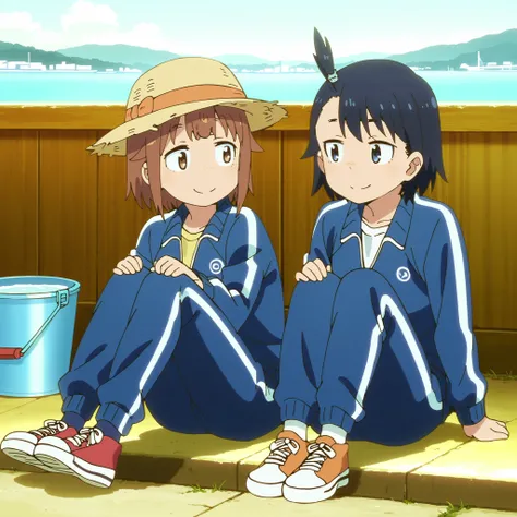 best quality, high quality,amazing quality,highres, absurdres, newest,Anime screencap,anime screencap,anime coloring,highly detailed illustrations, perfect anatomy,perfect finger,(side-by-side:0.2),2girls,

BREAK "tsurugi hina\ (houkago teibou nisshi\), br...