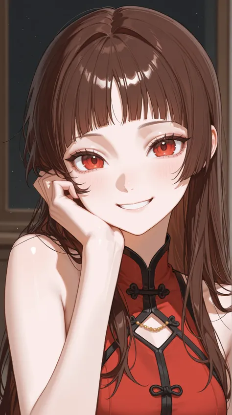 womanhood, Smile Yan, Cut the bangs diagonally,