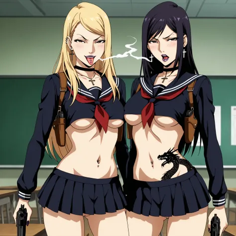 akirahiramoto-style, uncensored, , earrings, , 2girls , two girls , long hair , narrow body , , natural beauty , extraordinary beautiful woman , attractive woman , super sexy woman , lustful body , sexy woman with seductive obscene body , sensual body , vo...