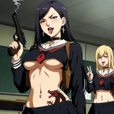 akirahiramoto-style, uncensored, , earrings, , 2girls , two girls , long hair , narrow body , , natural beauty , extraordinary beautiful woman , attractive woman , super sexy woman , lustful body , sexy woman with seductive obscene body , sensual body , vo...