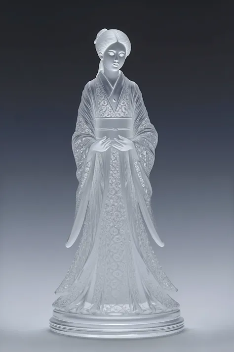 glass kimono lady figurine