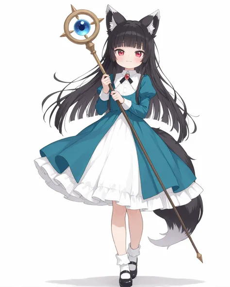 1girl,solo,Children,anime girl,short girl,little girl,fox ear,fox earをつけたlittle girl,little girl,child,,,,child10歳, girl , Cute Cute Girl,,(flat chest1:6),flat chested,,beautiful face,long lashes,,hime cut black super long hair,princess cut black hair,,Blu...