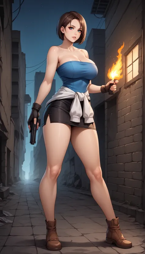 score_9, score_8_up, score_7_up, score_6_up, source_anime, full body, very short skirt, tiny skirt, side pose, body turned to the side towards the viewer r, standing, side pose, side pose to camera, legs half open, mini skirt, very short skirt, thick legs,...