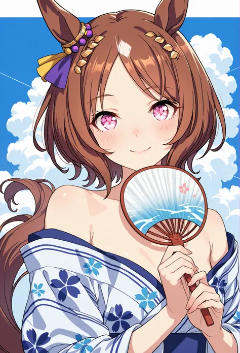 
{{{1woman:1.3}}}, ,{{{ Sakura Laurel:1.5,月桂樹のhair ornament,hair ornament,Flower-patterned eyes,flower-patterned eyes,Uma Musume:1.4,Horse Ears:1.4,Horse Tail,}}},{{{small breasts }}}{{{masterpiece}}},{{{top quality}}}, {{Super Detailed}},  {{very delicate...