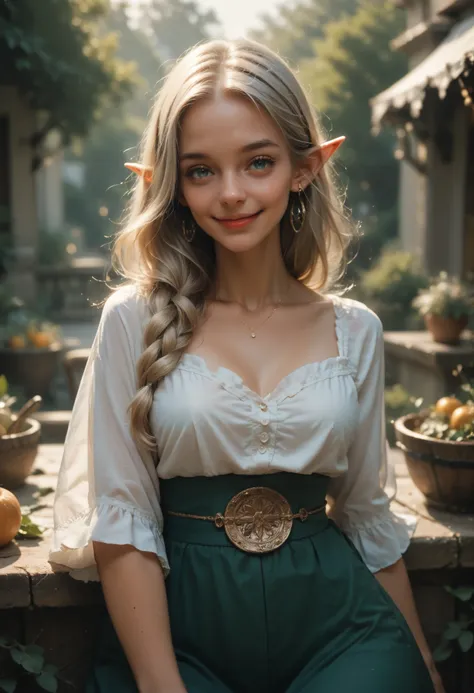 A sacred and enchanting dark elf, Fearless smile
