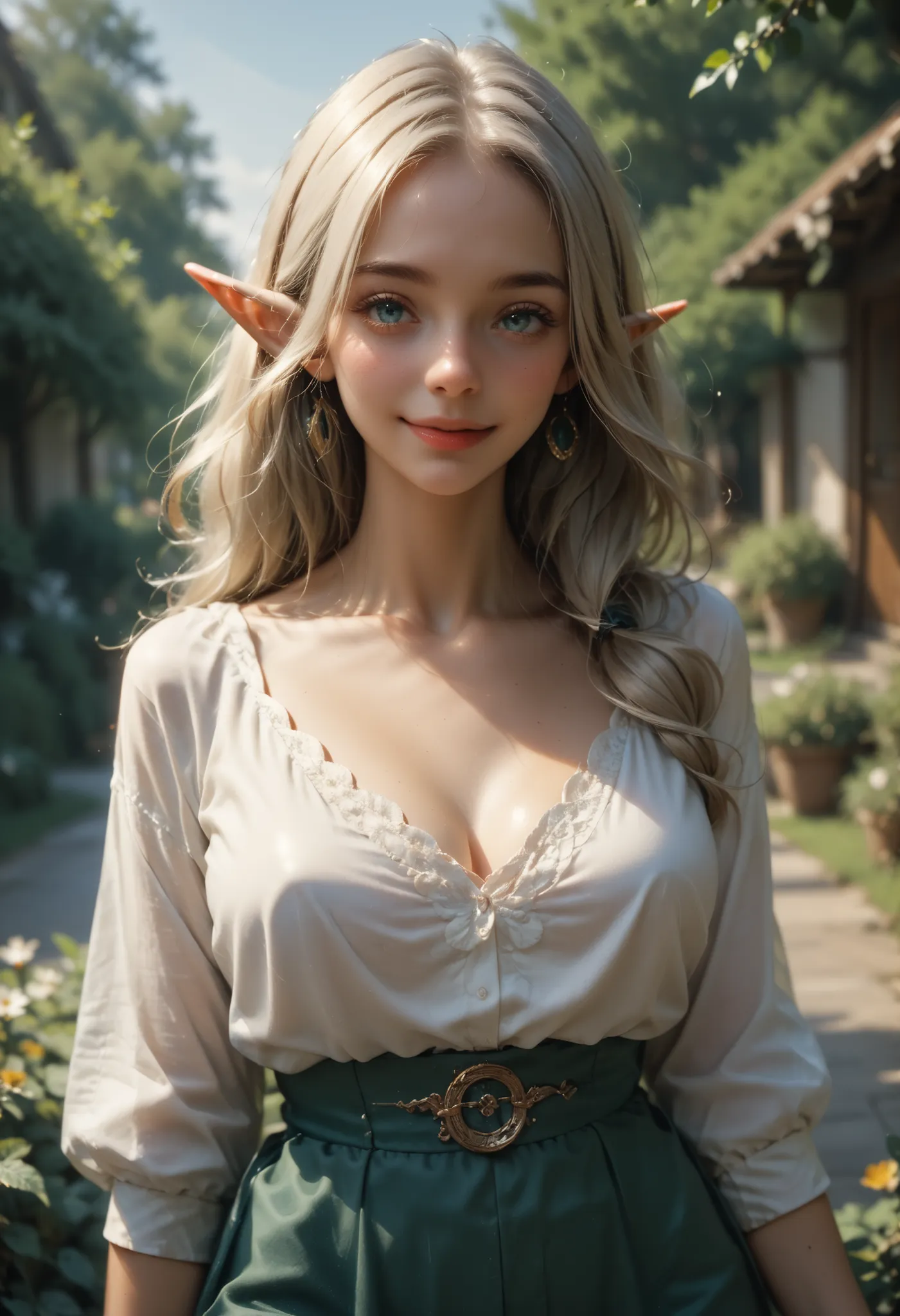 A sacred and enchanting dark elf, Fearless smile