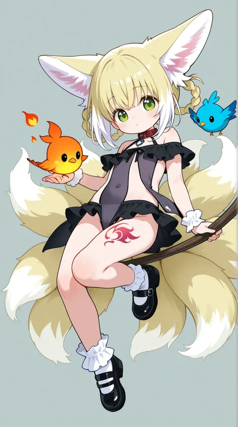 Witch, Little bird of fire, Small Wind Chimes, Suzuran tattoo,