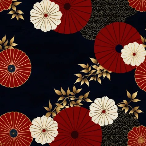 Traditional Japanese pattern ,High Quality,4K resolution,Ultra Fine Paint,photographic realism,professional finish,vivid colors,bokeh,Japanese style background,delicate details,Classic Japanese Decor,Elegant Composition,precise texture expression,Tradition...
