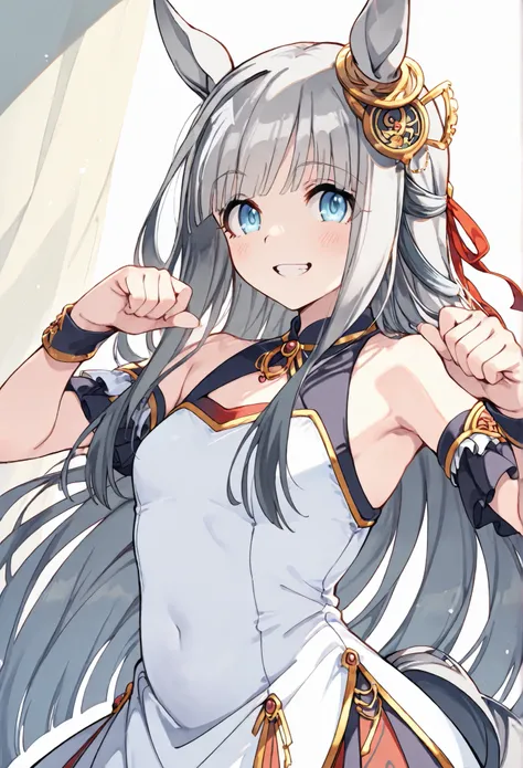 
{{{1woman:1.3}}}, ,{{{Chrono Genesis:1.5,Uma Musume:1.4,gray hair,Horse Ears,Horse Tail,}}},{{{small breasts}}},{{{masterpiece}}},{{{top quality}}}, {{Super Detailed}},  {{very delicate and beautiful}}}, {{{8k}}},{{{flat color:0.6}}},{{{type-moon:1.5},{{{...