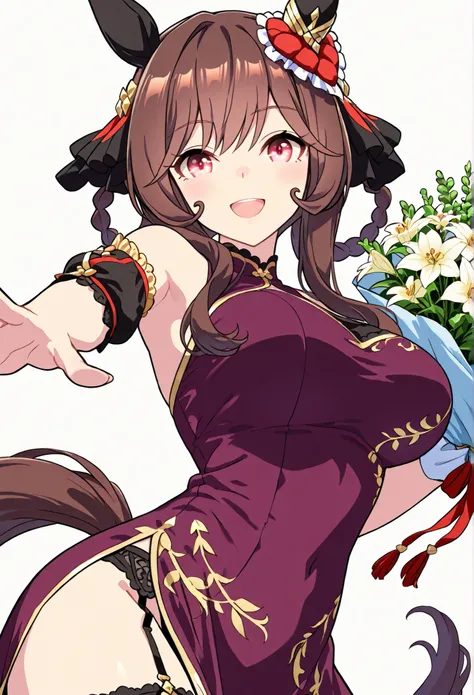 1woman:1.3}}}, ,{{{Gentildonna:1.5,Uma Musume:1.4,,Horse Ears,Horse Tail,}}},{{{Big breasts:1.4,large breasts:1.4}}},{{{masterpiece}}},{{{top quality}}}, {{Super Detailed}}, {{very delicate and beautiful}}}, {{{8k}}},{{{flat color:1.0}},{{{type-moon:1.5},{...