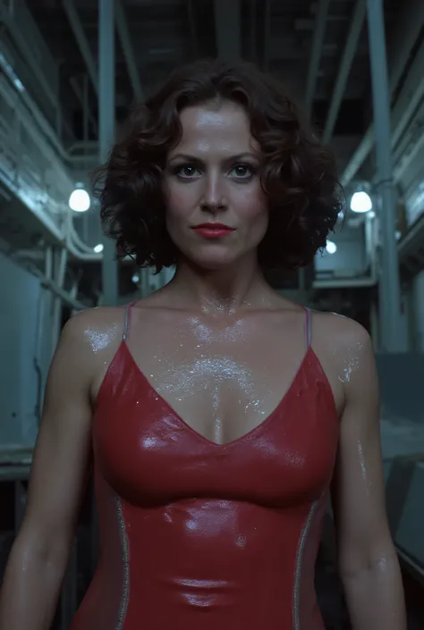 a massive xenomorph dick fuck unconscious Ellen Ripley pussy hard, Ellen Ripley is gunge all over her body and cum on her face