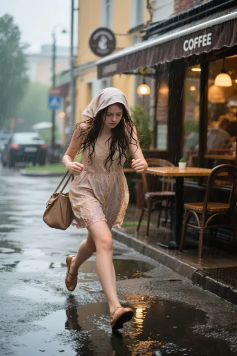 Бегущая под дождем 🌧️