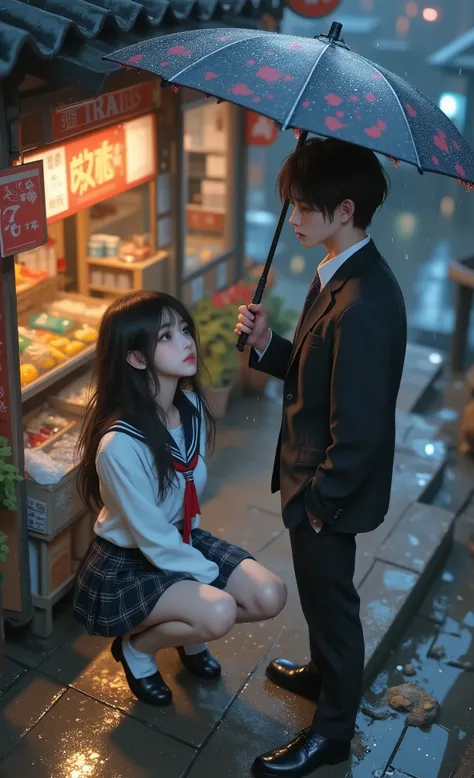 best quality, masterpiece, high sensitivity, high resolution, detailed depiction, Slender Woman, Handsome man, Full Body, A beautiful girl, Pretty Idol, white pale skin,cute mouth, cute eye, high nose, The nose is high and has a sharp ridge, and the body i...