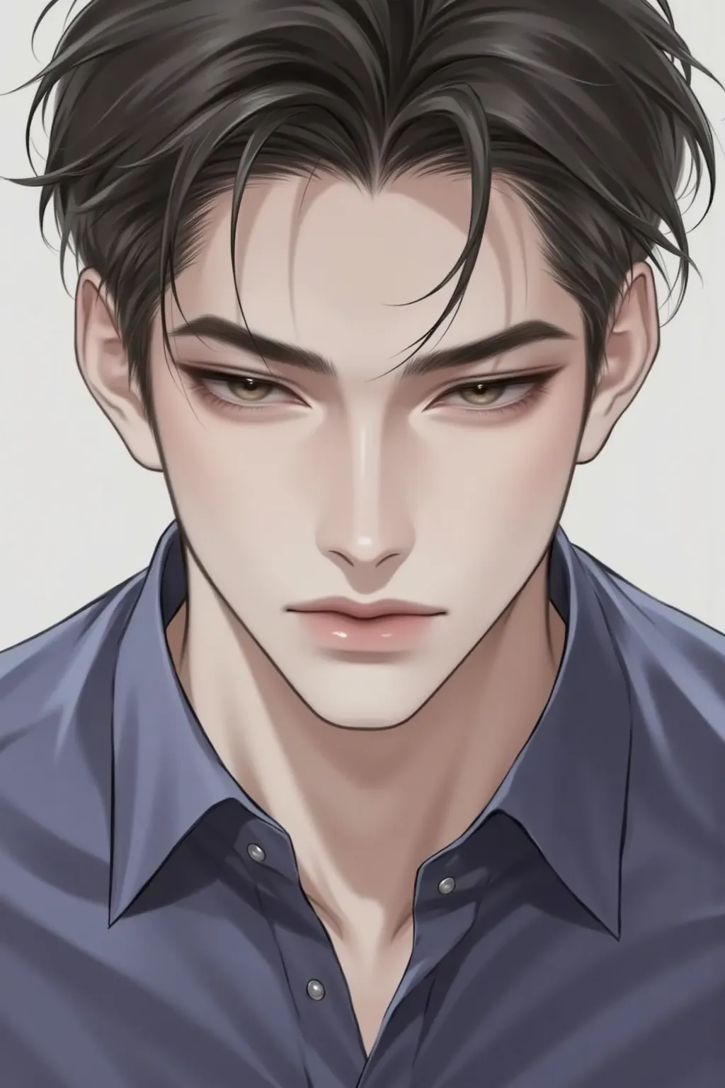 Man against man, Two men,  couple ชายชาย, Two handsome men , Casual wear, Comfortable clothing, Romantic, bright,  couple ,  happy, Clear eyes, see clear eye color, facial details (Anime or Manga Style Images), sweet, mild, In the house, full-shot