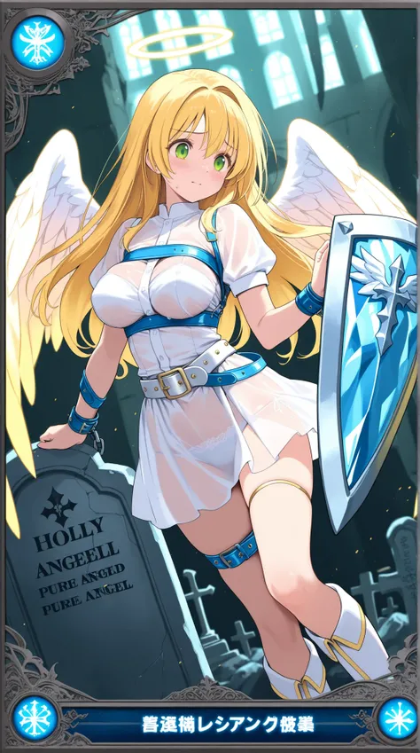 Female Angels, colorful angel wings, see-through inner , Pure Belt Bondage, Crystal Shield , Holy Grave, precise engraving ,
