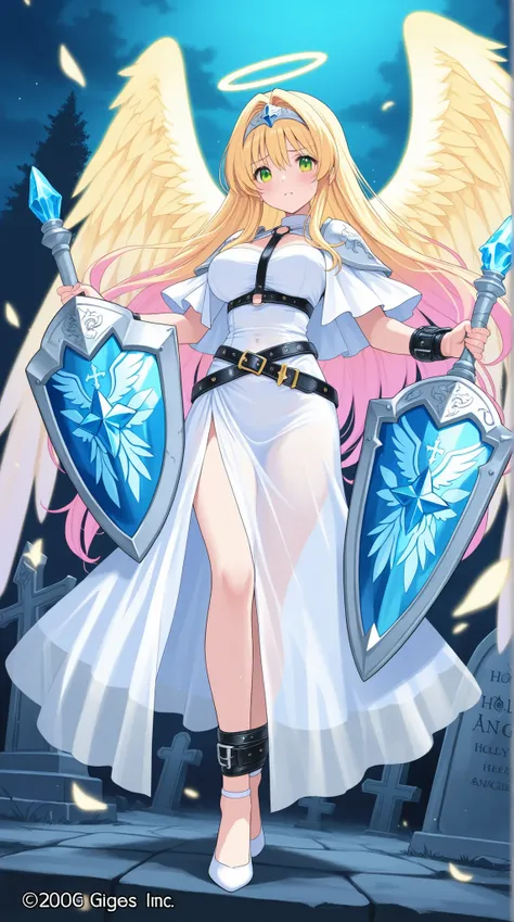 Female Angels, colorful angel wings, see-through inner , Pure Belt Bondage, Crystal Shield , Holy Grave, precise engraving ,