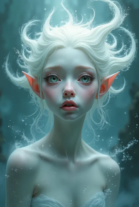 Spirit of the Sea 、Fantasy World、face of sadness、angry face、NORMAL FACE、Express 3 faces 、Please open your gracefully drawn eyes wide