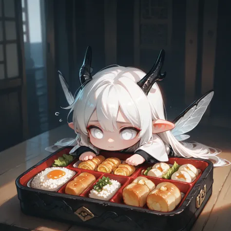 (masterpiece, high quality, ultra-detailed), chibi, solo, 1 boy, close-up, cinematic lighting, dramatic,

male fairy, handsome, long hair, hip-length hair, white hair, white eyes with black outlines, detailed eyes, soft smile, traditional korean male outfi...