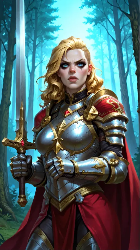 masterpiece, beautiful, detailed, realistic, ultra-detailed,
BREAK
sidelighting, early evening, dark shadows, outdoors, forest clearing, creepy forest,
BREAK
Solo female, straight on view, cowboy shot, contrapposto, combat stance, holding one-handed sword,...