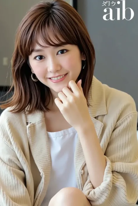 A perfect replica of your whole body, camera, front, 1 person, 高解像度の  Picture   , anatomically accurate, cute, Big Smiles, High Quality, realistic,   Picture   ,professional, Ultra Fine, super precise depiction, HDR, Studio Lighting, bright color, Bokeh, G...
