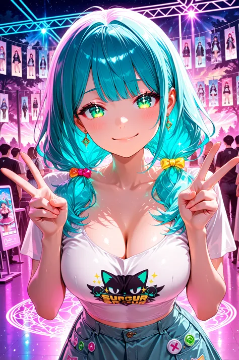 masterpiece, anime artwork, score_9_up, score_8_up, flat anime style, 1girl, 20 years old, delicate Japanese facial features, soft angular jawline, small refined nose, naturally arched eyebrows, large expressive forest green eyes with intricate mandala-lik...