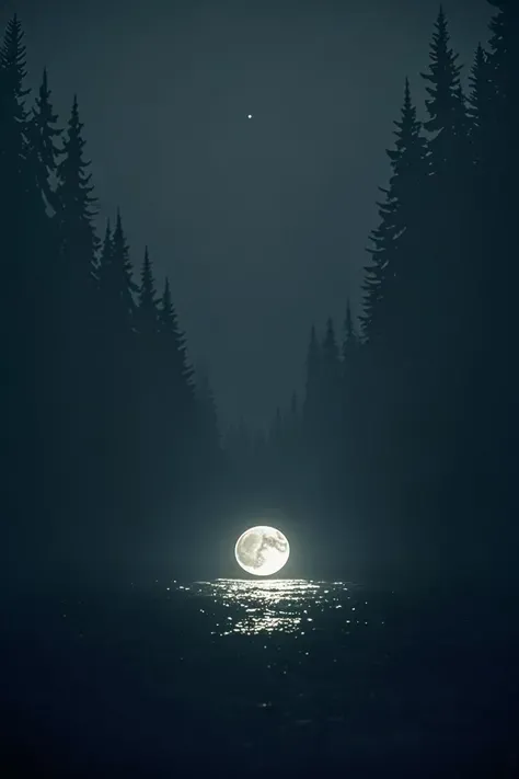 Bulan yang bersinar di atas laut