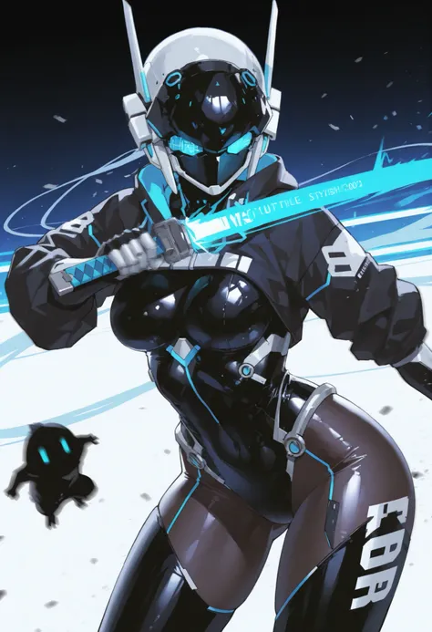 （Ku）、（Sha）、（but）、（and others）。Dynamic、motion blur effect、Stylish、Battle action、cyber
