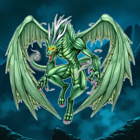 Orange-Eyes Green Dragon