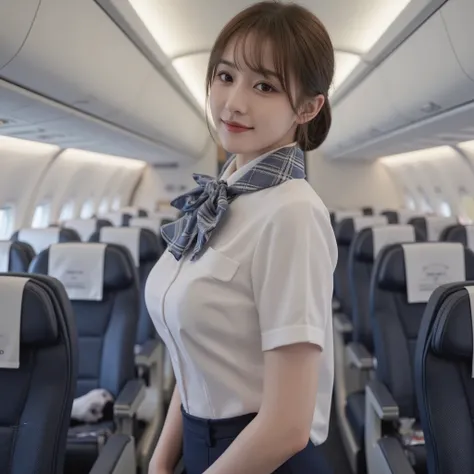 The Retired Wizard, Can a retired wizard、return to normal life？
(best quality、table top、8k、winning work、 super high resolution 、best image quality)、(beautiful woman in JAL flight attendant uniform:1.1)、( white polyester collared shirt、Navy Blue Uniform、nav...