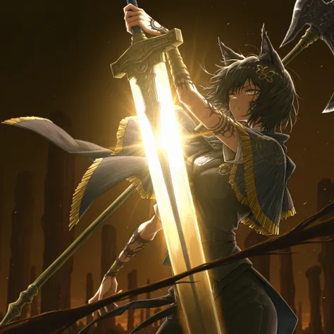 in the style of [arknights|(748cmstyle:0.5)], god rays, darkness, dark souls, dramatic lighting,cinematic shot, masterpiece, best quality, amazing quality, very aesthetic, high resolution, ultra-detailed, backlighting, backlit, dramatic, absurdres, scenery...