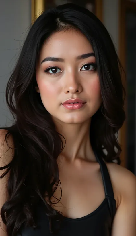 A beautiful Indian girl, 20 years old, fair skin, long black hair, big almond-shaped brown eyes, slim figure, heart-shaped face, soft natural makeup, ultra realistic, high detail, consistent face, photorealistic, full body, same character,Aesthetic female ...