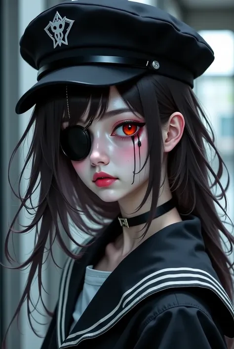眼帯赤目の女 FLUX v1.0