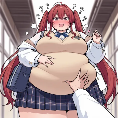score_9,score_8_up,score_7_up,source_anime,high res image,masterpiece,best quality,1girl,solo,skirt,twintails,long hair,jacket,smile,shirt,ahoge,looking at viewer,open mouth,breasts,open jacket,collared shirt,open clothes,bag,white shirt,heart,blush,white ...