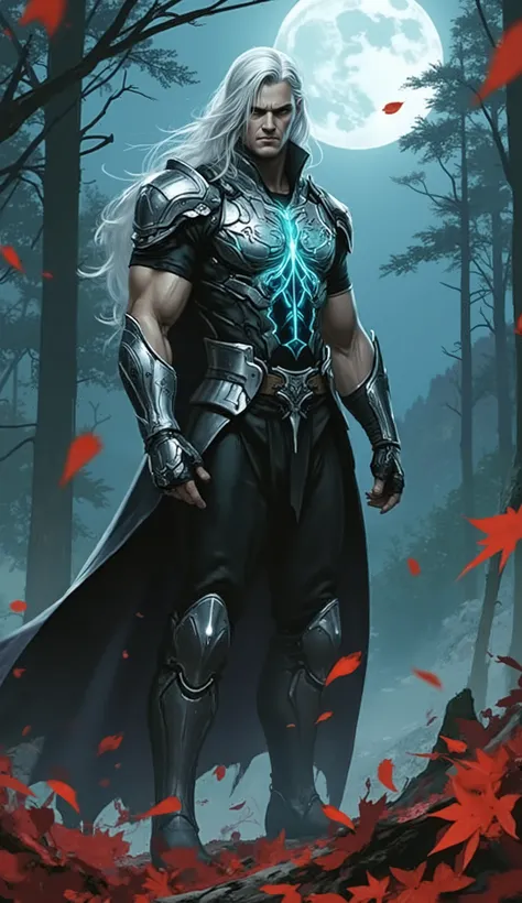 (masterpiece, best quality, ultra-detailed, high-resolution 8k), professional concept art of a character, full body shot.
A tall, formidable middle-aged male assassin of stoic demeanor, possessing a chiseled square face, sharp, piercing steel-grey eyes tha...