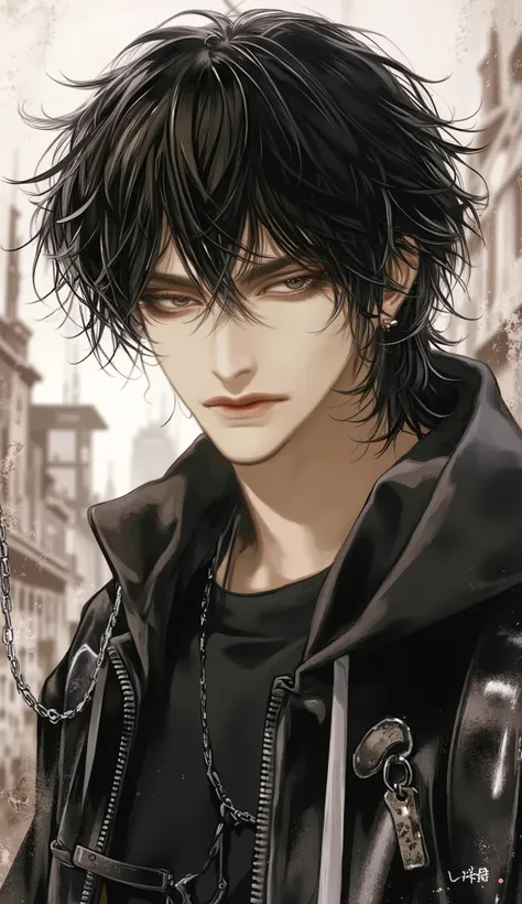 A digital illustration in the Manhwa style, character smiling sarcastically 
South Korean, inspired directly by the arts of Omniscient Reader's Viewpoint (ORV) e Eleceed.
-A semi-realistic, high-detail digital painting of a young man in the style of a high...