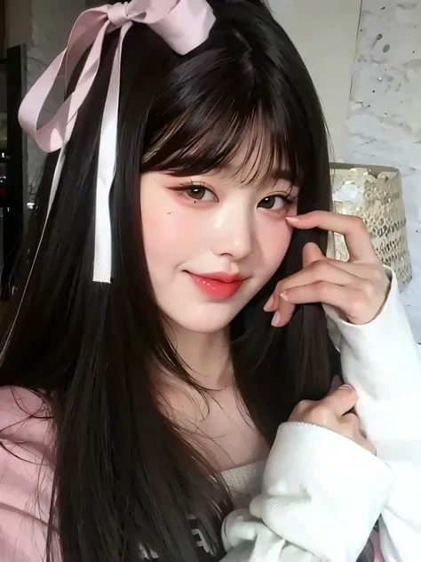 Jang Wonyoung, white skin, big and beautiful eyes