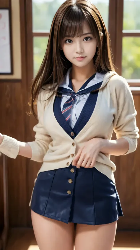  masterpiece, top quality, very well detailed, High Resolution,(   exists,photo   exists:1.37),  on anatomically accurate stepping stones  , beautiful woman under hoodie,  Sexy Pin-Up Model   ,(Well-balanced:1.3),(  School classroom background),smile, high...