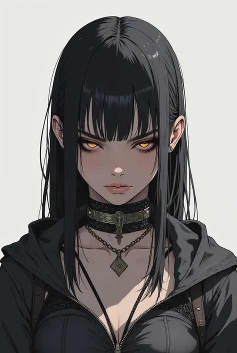 masterpiece, latest, very aesthetic, [[front face portrait]] A very beautiful 25 year old girl, mixed race oriental, oriental features, hair with straight cyberpunk style bangs, she is wearing a cape with leather clothes underneath, "Assassins Creed" style...