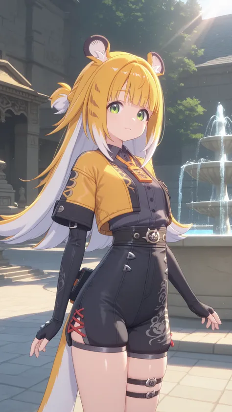 jufufu, shiny skin, modest pose , показывает когти
одна
shine, shine, sun beam, fountain ,splashes of water in the background, the temple
, Looking at the viewer, joy