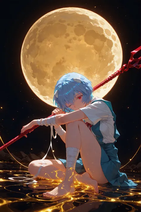 Neon Art, Neon line art, colorful Neon line art, neon Silhouettes, Silhouettes, Fluorescent color, growing, Glow effect, Bright Outline  , bright color, high contrast,   dark background, Digital Art, Which (Zidane、brave), 1girl, Rei Ayanami from below, Neo...